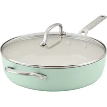 Frigideira Kitchenaid 84824 Cerâmica Antiaderente Tampa de Vidro 31CM - Pistache