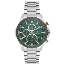 Relogio Analógico Masculino Daniel Klein DK.1.13992-3 Exclusive Gent / Pulseira de Aço Inoxidável - Prata/Preto/Verde