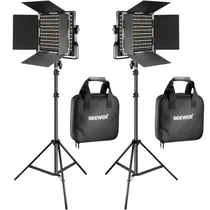 Kit Luz de Vídeo LED Neewer 660 Bi-Color - Preto + Bolsa + Tripés