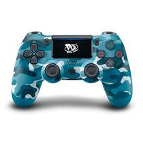 Controle Play Game Dualshock para PS4 - Azul Camuflado