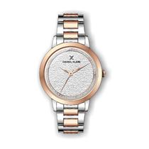 Relogio Analogico Feminino Daniel Klein Premium DK.1.12310-4 - Prata e Rosa Ouro