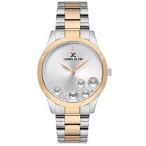 Relogio Feminino Daniel Klein DK.1.12612-3 Premium  Prata/Ouro