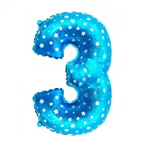 Balao Numero 3 Azul 32 Polegadas