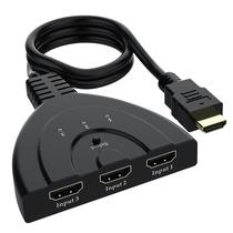 Cabo Adaptador Hub 3X1 HDMI Switch - Black