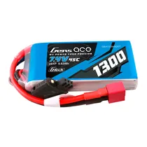 Gens Ace 7.4V 1300MAH 2S 45C G-Tech Lipo Deans Plug