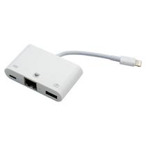 Cabo Adaptador HLD Lightning para USB-C RJ45 USB  Branco