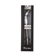 Terrano Bombilla Acero Blanco