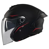 Capacete MT Helmets Cosmo SV Solid A1 - Aberto - Tamanho L - com Óculos Internos - Matt Black