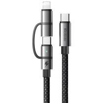 Cabo 2 Em 1 Ubs-C para USB-C + Lightning Mcdodo CA-0450 - Preto 2 Metros