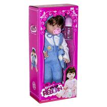 Boneca Bebe Reborn Menina XBY5502 de Silicone com Acessorios Varios