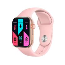 Relogio Inteligente Smartwatch Laxasfit Series 10 / 45MM / com Bluetooth / 8 Pulseiras - Rose