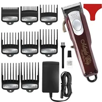 Kit Cortador de Cabelo Wahl Magic Clip 08148-308 Recarregável - Bordô/Preto