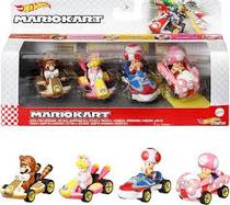 Mattel Vehiculos Mario Kart Paquete Surtido de 4 Personajes 1 64 +3YEARS Multicolor