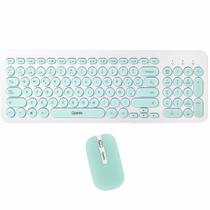 Teclado + Mouse Quanta QTKTM20 Wireless / Espanhol - Branco / Verde