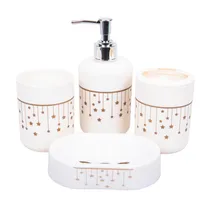 Kit Banheiro Plástico Branco 4 Peças