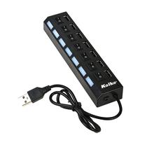 Hub USB USB Kolke KAV-105 7 Portas 2.0 Preto com LED