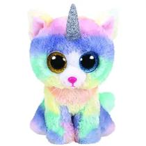 TY Peluches TY Beanie Boos Heather Gato Unicornio Multicolor Grande Tela Poliester 3 Anos + Multicolor