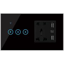 Tomada Smart Switch Socket USB All In One KING-D3_EBB - Preto