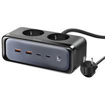 Estacao de Carregamento Mcdodo CH-4610 70W / 2 USB 3.0 / 2 Type-C / 2 Tomadas Europeu / Bivolt - Preto (6 Em 1)