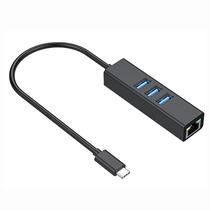 Hub USB-C 3.1 Satellite A-HUBC50 4 Portas / 3 USB 3.0 / RJ-45 1000MBPS - Preto