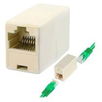 Adaptador de Rede RJ45 Femea para RJ45 Femea - Branco