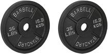 Placas de Haltere Rogue Balck Olympic Plate 35LBS (Par)