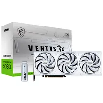 Placa de Vídeo MSI Ventus 3X Oc White 16GB RTX5080 GDDR7 - 912-V531-202
