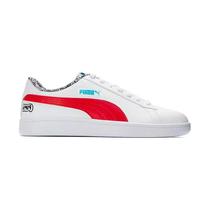 Tenis Puma Smash V2 Me Happy Masculino Branco/Vermelho 386396-01