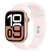 Apple Watch Series 10 MWWU3LW/A Caixa Alumínio 46MM Rose Gold - Esportiva Blush Claro M/L