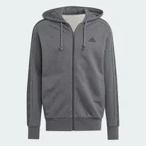 Moleton Adidas Essentials 3 Stripes Gris