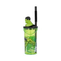 Vaso Con Pajita 3D Stor Marvel Hulk 57777 Verde 360ML