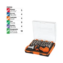Kit de Puntas Con Destornillador Cricket Truper 17845 37 Piezas