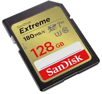 Cartão de Memória Sandisk Extreme 128GB / U3 / 180MBS - (SDSDXVA-128G-Gncin)