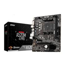 Placa Mãe AM4 MSI A520M-A Pro DVI/HDMI/M.2