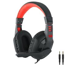 Fone Gamer Redragon Ares H120 / com Fio / P2 / Adaptador 3.5MM - Preto/ Vermelho