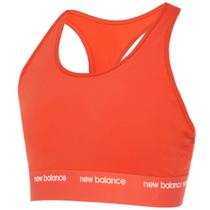 Top New Balance Feminino Medium Support Sleek Pace XL Laranja - WB41048NEF