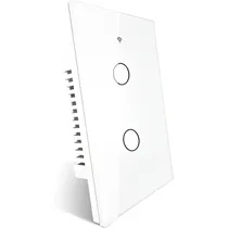 Interruptor de Luz Inteligente Moes WRS-US2 Wifi 2 Botões - Branco