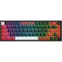 Teclado Gamer Redragon Castor K631RGB-Pro-BRW Pro 60% RGB Switch Red Bluetooth - Preto