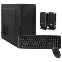 Gabinete Kit Satellite K701 Fonte 200W / Speaker / Mouse / Teclado Portugues - Preto