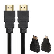 Cabo HDMI para HDMI - 1.5M 3D 1.4V + Adaptador Mini HDMI / Micro HDMI