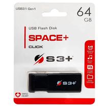 Pendrive S3+ Space+ S3PD3109064BK-R de 64GB - Black