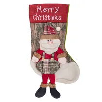 Meia de Natal Decorativa com Papai Noel