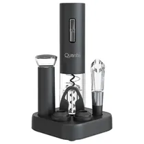 Kit Abridor de Vinho Eletrico Quanta 6 Em 1 Noblevintner QTKAV610 / Recarregavel - Preto