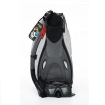 Bestway Kit de Buceo Mascara + Snorkel + Aletas M 14 Black Sea