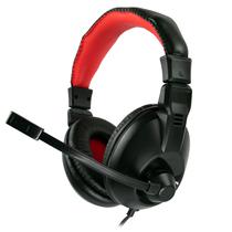 Headset Satellite AE-265 - com Fio - Driver 40MM - Preto e Vermelho