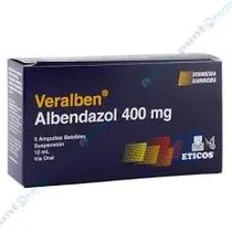 Eticos Veralben Albendazol 400MG Ampollas Bebibles Carton Azul