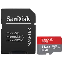 Cartao de Memoria Micro SD Sandisk 512GB Ultra Class 10 A1 U1 FHD - SDSQUAC-512G-GN6MA