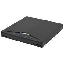 DVD-RW Lector Y Gravador DVD Externo Multi-Function USB/USB-C 4USB 3.0/ Lector Memoria Negro