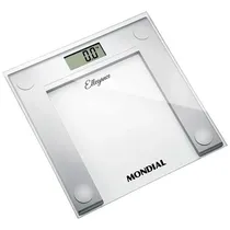 Balança Digital para Peso Corporal Mondial Ellegance BL-03 Até 150 KG - Prata/Transparente