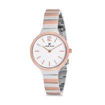 Relogio Analogico Feminino Daniel Klein Fiord DK12062-3 - Prata e Rosa Ouro